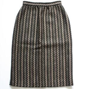 Vintage Union Made Skirt Women's Size 6 Brown Wool Pencil